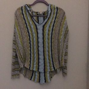 Gray green and blue sweater